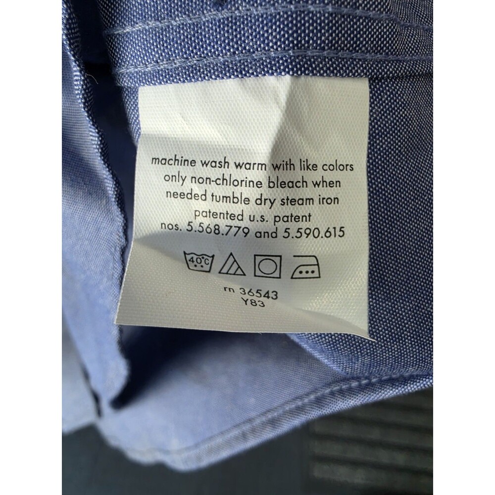 Izod Men's 2XL Long Sleeve Button Shirt Blue - Picture 5 of 11